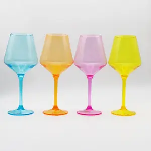 Plastic Wine Glass Goblet Party Cup Drinkingcup Beverage Mug Milk Bottle with Lid for Kids on Birthday Party tumblers Chris