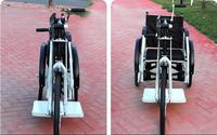 Fauteuil roulant pliable à trois roues à manivelle, tricycle manuel pour handicapés
