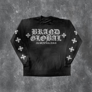 เสื้อยืดของผู้ชายผ้าฝ้าย100% โอเวอร์ไซส์พิมพ์ซับลิเมชันลำลองถักแบบออกแบบได้ตามต้องการ - Product Image 1