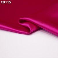 Kain Satin murni alami KUALITAS TERBAIK 30MM berat 100% Cina kain Satin murbei sutra asli warna merah Maroon desainer pernikahan
