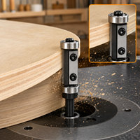 Fraise de défonceuse à tige ronde de 8 mm avec lames en carbure remplaçables et roulements supérieurs et inférieurs pour le travail du bois
