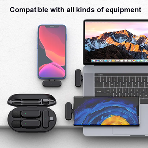 Gran oferta portátil Mini K61 K60 micrófono Lavalier Construcción de Metal Audio Video Cancelación de ruido registro Plug Play inalámbrico - Product Image 6