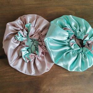 Bonnet en satin de soie réversible de haute qualité, 24 couleurs, pour adultes, femmes, filles, bonnet de nuit, impression personnalisée double face, logo - Product Image 4