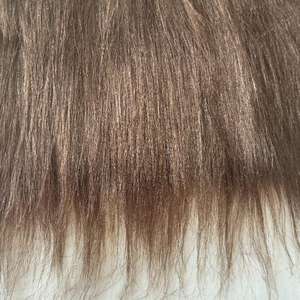 중국 공장 직접 다크 브라운 긴 헤어 파일 모피 직물 솜털 내구성 패션 의류 코트에 대 한 얽히고 설킨 인조 모피 직물 - Product Image 3