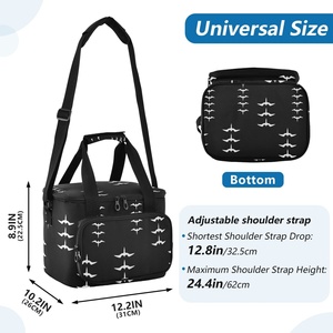 Hawaiian Eco-Friendly Custom Print on Demand Iwa Birds Design Large Capacity Insulated Lunch <b>Box</b> Family <b>Camping</b> Cooler Bag - Product Image 4