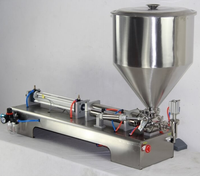 Machine de remplissage semi-automatique pneumatique à piston en acier inoxydable 304 de haute précision pour boissons, pâte de tomate, sauce chili