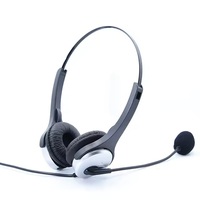 Headset telepon pusat panggilan Usb, Headset Bisnis pusat panggilan profesional dengan mikrofon