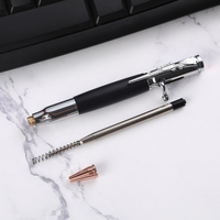 Bolígrafos Tácticos de Lujo de Metal y Madera Oscura con Diseño de Bala, Modelo Nm-016, Nuevos, de Titanio