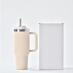 US Warehouse 40 oz Stainless Steel <b>Double</b> <b>Wall</b> Vacuum Insulated Travel Tumbler Handle Lid 6-12 Hours Thermal Insulation Portable - Product Image 4