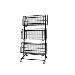 कस्टम आकार आधुनिक तार जाल टोकरी स्टैंड शेल्फ <span class=keywords><strong>2</strong></span> परत चल रही है - Product Image 2