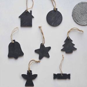 Décoration de Noël d'usine, cadeau, décoration de la maison, arbre de Noël, étiquette en <span class=keywords><strong>ardoise</strong></span>, ornements suspendus - Product Image 5