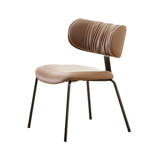 घर के फर्नीचर के लिए बैकरेस्ट के साथ हल्के लक्जरी आधुनिक कॉम्पैक्ट डाइनिंग चेयर - Product Image 6