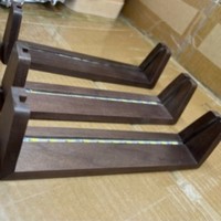 Support de lampe à LED en forme de U cadre Photo en bois de hêtre massif support de calendrier de bureau Base lumineuse à piles pour chambre bricolage