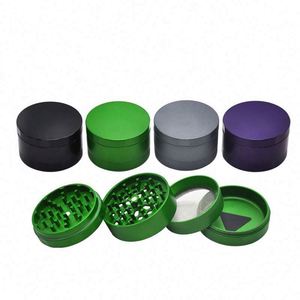 Best-selling Ceramic Paint Smoke <b>Grinder</b> 63mm Aluminum Alloy Four-layer Flat Metal <b>Grinder</b> - Product Image 2