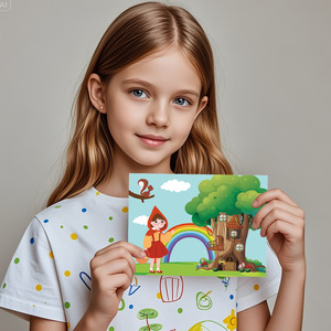 Cuaderno de graffiti transfronterizo, arte de rascar con motivos de recolección de setas para niñas pequeñas, educativo para niños y niñas de jardín de infancia - Product Image 1