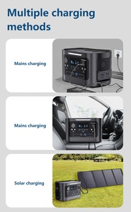 Senter pengisi daya nirkabel portabel <span class=keywords><strong>600W</strong></span>, baterai Lithium Ion gelombang sinus murni Panel surya tanpa kabel - Product Image 5