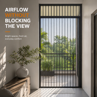 Porte pliante en alliage d'aluminium avec moustiquaire rétractable en acier inoxydable, design moderne pour villa, appartement, hôtel