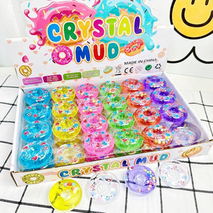 Slime en forme de donut Crystal Mud, lot de 48, coloré, en PVA, jouet anti-stress pour enfants de 8 à 13 ans, fabriqué en Chine - Product Image 2
