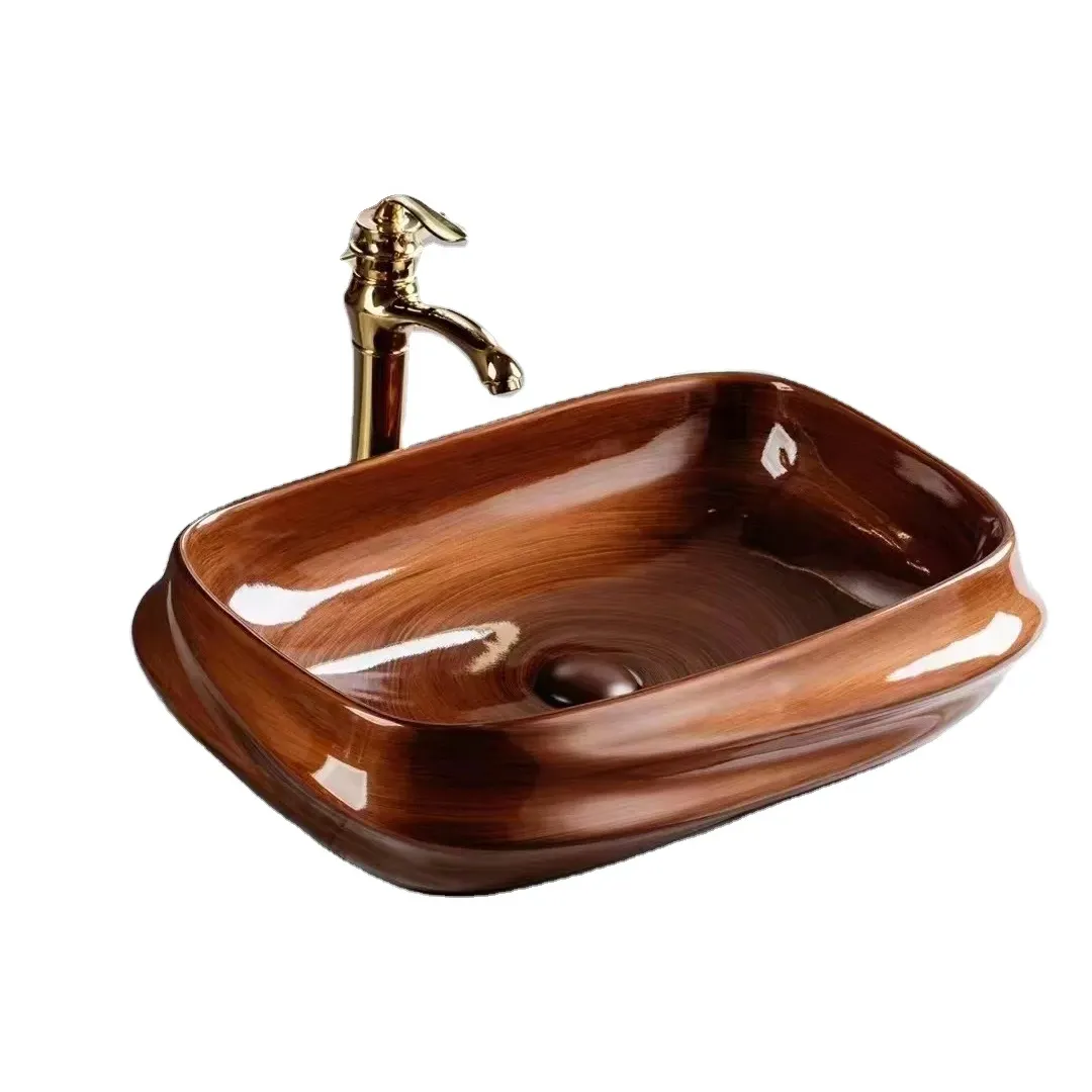 Hochwertiges Sanitär-Porzellan-Waschtisch Lavabo Wash Hand Art Basin für Badezimmer