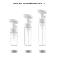 Bouteille en plastique PET pour mousse nettoyante pour le visage, 100 ml, 150 ml, 200 ml, avec pompe à mousse