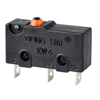 Micro-interrupteur DONGHAI 16A pour environnements difficiles, 250 VAC, IP60, noir, SPDT, plastique, 5000 pièces/carton, KW4-121112L, anti-poussière, 50000 cycles
