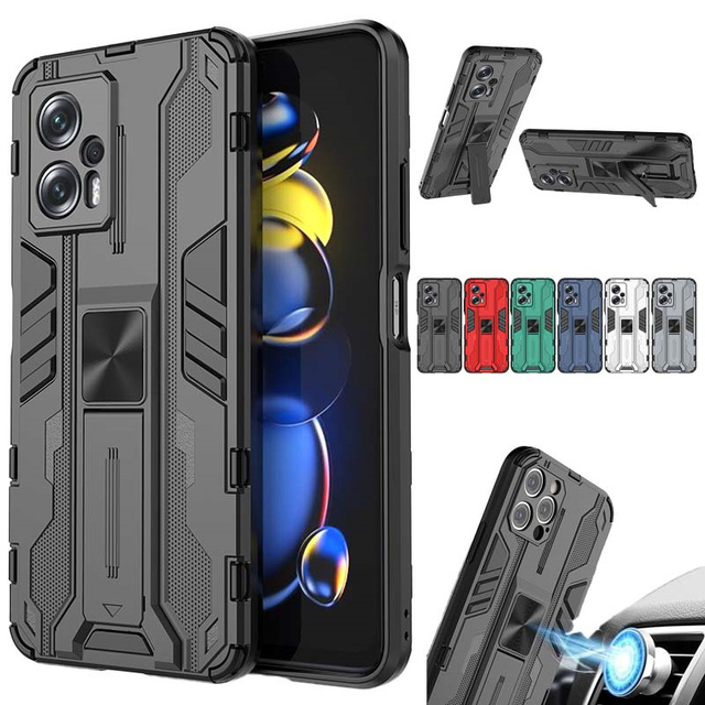 For Xiaomi Poco X4 GT 5G Case Luxury Shockproof Armor Magnetic Car Holder Phone Case for Poko Little X 4 GT X4GT Back Cover