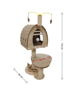 Arbre à chat de luxe personnalisé, écologique, multi-niveaux, en bois et sisal, avec maisonnette et condo moderne, facile à assembler