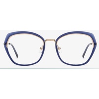 Frame Kacamata Optik Model 25174 Kotak Kombinasi Logam Asetat Vintage Asetat Logo Custom Stok Tersedia Kacamata Retro