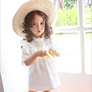 Ropa Casual de Verano de Algodón a Granel de la India, Nuevo Vestido Rosa para Niña - Product Image 1