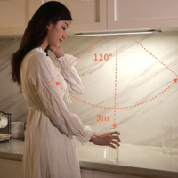 Lumière LED sans fil pour armoire, batterie intégrée, capteur de mouvement intelligent