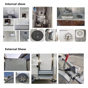 Panneau sandwich de toilette de remorque de toilettes d'extérieur préfabriquées modernes et portatives Réservoir d'acier inoxydable 750L Conception écologique - Product Image 6