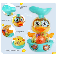 JOYSUNTOYS JS225562 Plastique Canard Électrique Bébé Baignoire Jouet Eau Spinning Ventouse Engrenage EN71 Certifié STEM Apprentissage pour