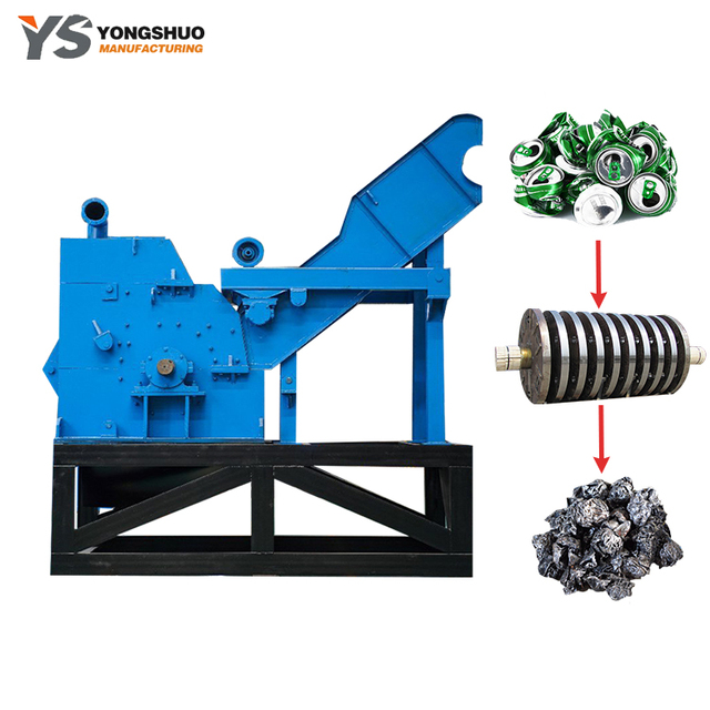 Real Factory Commercial Aluminum Can Crusher Scrap Iron Steel Crusher Recycling Metal Machine