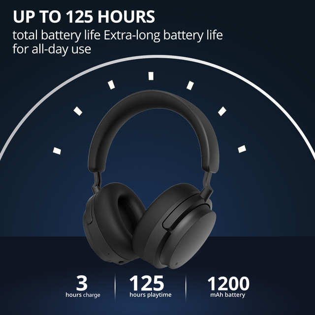 Custom Portable ANC Earphone HIFI Stereo Wireless Over-ear Noise Reduction Call Center Headset Qualcomm for Gaming Music