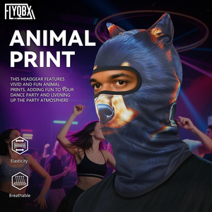 Waterproof Spandex Animal Print <strong>Balaclava</strong> 3D Cat &amp; <strong>Dog</strong> Full Face Mask for Winter Outdoor Sports &amp; Cosplay - Product Image 2