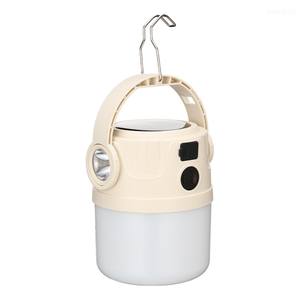 Outdoor Portable Solar <b>Rechargeable</b> LED Camping Light with <b>Torch</b> Flashlight IP65 Rated Metal Hook - Product Image 1