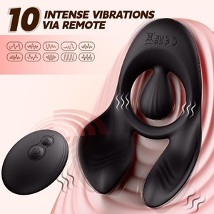 LetRock Best Seller - Ensemble de vibromasseur pour prostate et anneau pénien pour hommes, en silicone, étanche, jouet sexuel avec télécommande sans fil, trois positions - Product Image 2