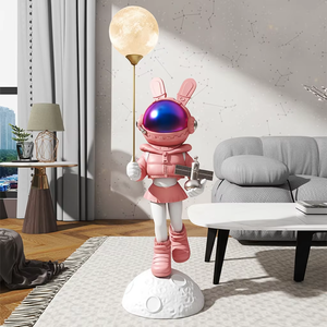 Decoración Espacial Moderna y Sencilla con Figura <span class=keywords><strong>de</strong></span> <span class=keywords><strong>Conejo</strong></span> Astronauta y Luna para Sala <span class=keywords><strong>de</strong></span> Estar, Dormitorio, Sofá o Mueble <span class=keywords><strong>de</strong></span> TV - Product Image 6