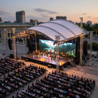 Arco de Aluminio con Diseño de Cúpula Curva para Exposiciones, Conciertos, Eventos, Bodas, Espectáculos de Iluminación