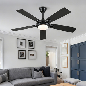 Modern <b>Ceiling</b> Fan With <b>Light</b> 5 Blades 6 Speed <b>Remote</b> <b>Control</b> LED Dimmable For Bedroom Living Room - Product Image 4