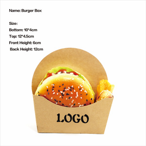<span class=keywords><strong>Big</strong></span> Mac marrón corrugado de China. Hamburguesa en forma de hamburguesa saca fiambrera para la venta - Product Image 3