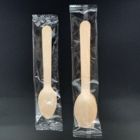 Ensemble de couverts jetables écologiques personnalisés avec logo imprimé, biodégradables, en bambou, cuillères, couteaux, fourchettes, pour usage en restaurant, avec sac