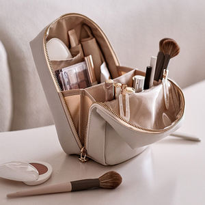 Organizador de cosméticos profesional con logotipo personalizado, neceser de viaje con cremallera y almacenamiento de maquillaje - Product Image 1