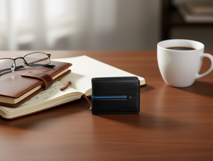 Portafoglio da Uomo in Vera Pelle, Chiusura Corta Pieghevole, Stile Minimalista, Ideale come Regalo - Product Image 2