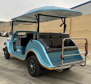 Voiturette de golf classique à énergie nouvelle 6 places, véhicule de quartier pour le tourisme ou le transport de passagers - Product Image 3