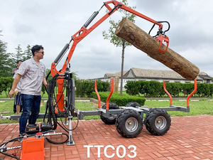 <span class=keywords><strong>Remolque</strong></span> para Troncos RIMA de 2.5 Toneladas / <span class=keywords><strong>Remolque</strong></span> para Madera para ATV <span class=keywords><strong>con</strong></span> Grúa Hidráulica de 3.4m y Cabrestante Hidráulico de 30m - Product Image 2