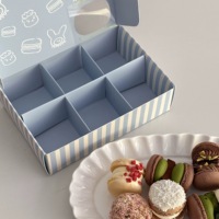 Nouveauté : boîte en papier de haute qualité pour macarons, personnalisable avec votre design et fenêtre transparente.