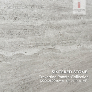 Lastra di Pavimentazione in Travertino Artificiale 1200x2800mm Superficie Opaca <span class=keywords><strong>Piastrelle</strong></span> in Pietra Sinterizzata <span class=keywords><strong>per</strong></span> Pavimenti e Pareti di Ville e Soggiorni - Product Image 2