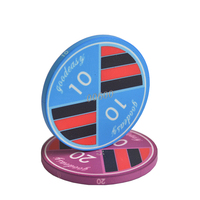1000 Stück Casino Pokerchips Karten Tisch Texas Keramik-Kartenspielzeug Box Acryl-Etui Leeres Pokerchips-Set Hersteller