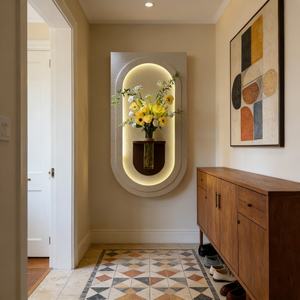 Decoración de Pared 3D Personalizada para Sala de Estar, Tallado en Madera, Relieve Decorativo, Pintura de Pared Hecha a Mano con LED, Pintura en Piedra Arenisca - Product Image 5